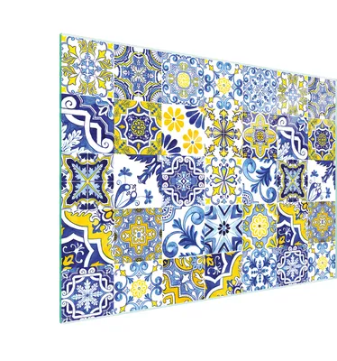 Produktbild von Schneidebrett Herdabdeckplatte Multiglasschneidplatte 30x22 cm Mosaik Bunt