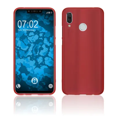 Produktbild von PhoneNatic Case kompatibel mit Huawei Nova 3 - rot Silikon Hülle matt Cover
