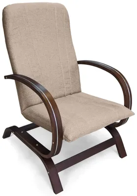 Zdjęcie produktu dla ANMIL FINKA TOFI – fotel relaksacyjny w kolorze beżowym, wymiary: 66 x 102 x 74 cm. Wygodny fotel tapicerowany z drewnianą konstrukcją i chromowaną listwą ozdobną
