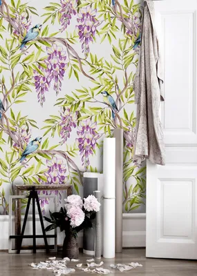 Produktbild von Coloray Fototapete 360x250 cm An Einer Wand Latex Latextapete - Wisteria HDRAWN Design.