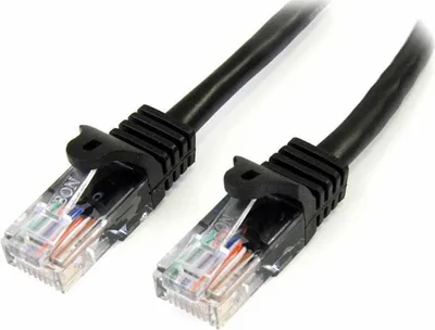 Produktbild von StarTech.com Cat5e Patchkabel mit Snagless RJ45 Anschluss - 5m - Schwarz, 5 m, Cat5e, U/UTP (UTP), RJ-45, RJ-45, Schwarz