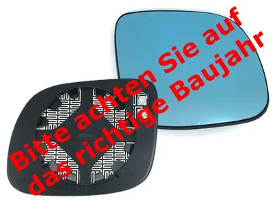 Produktbild von Spiegel Spiegelglas Außenspiegel Glas Blau Rechts passend für Audi A3 A4 A6