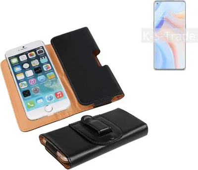 Produktbild von K-S-Trade Schützhülle Handyhülle kompatibel mit Oppo K7x Holster Gürtel Tasche Schutzhülle Handy-Tasche Smartphone Case Seitentasche schwarz 1x