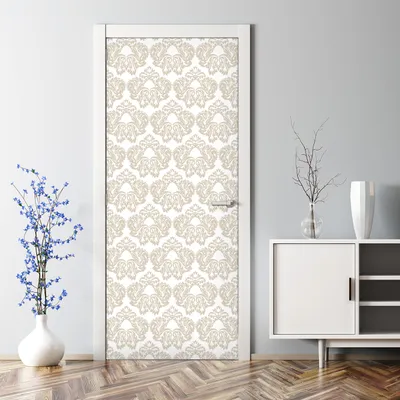 Produktbild von Dekorative Türposter selbstklebend Wandaufkleber Türaufkleber Barocke Blumen gold 85 x 200 cm