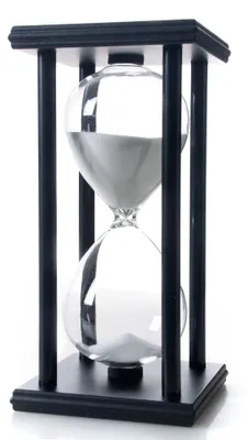 Produktbild von Sanduhr 60 Minuten, Holz, schwarz und weiß, für Kochen