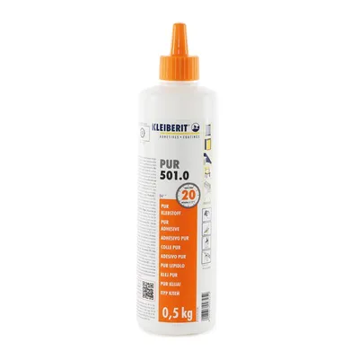 Produktbild von KLEIBERIT 501.0 PUR-Kleber D4 schnell - Flasche 0,5kg - 501.0.8101