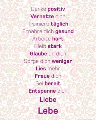 Produktbild von Motivational - Mini-Poster - Denke Positiv
