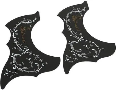 Produktbild von Selbstklebende Gitarren-Pickguard für 41-Zoll Folk-Gitarre - Schwarz - Kratzerfänger - Gitarrenaccessoires
