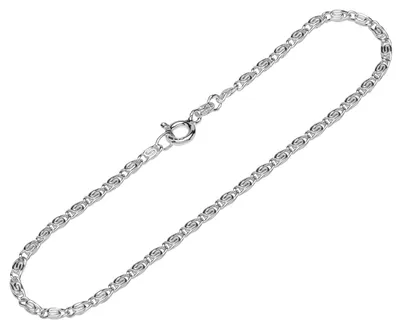 Productafbeelding van Armband van 925 sterling zilver, 19 cm lang, met een ronde panzerketting. Damesdesign armband