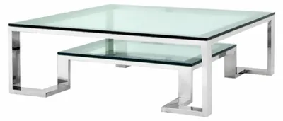 Produktbild von Casa Padrino Luxus Art Deco Designer Couchtisch 120 x 120 x H. 40 cm - Wohnzimmer Salon Tisch - Luxus Hotel Möbel