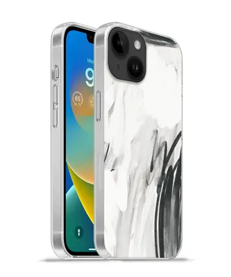 Produktbild von MuchoWow® Handyhülle Schutzhülle Hülle für Apple iPhone 14 - Softcase Kunst - Schwarz - Weiß - Abstrakt Silikon Softcase Handy Hülle - Mobiltelefonhülle