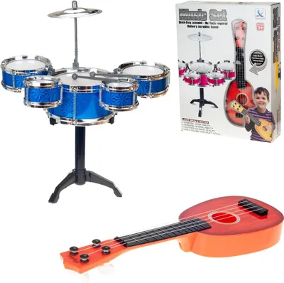 Produktbild von Percussion + Gitarre Musik Kit Ukulele Taler Bands Für Kinder