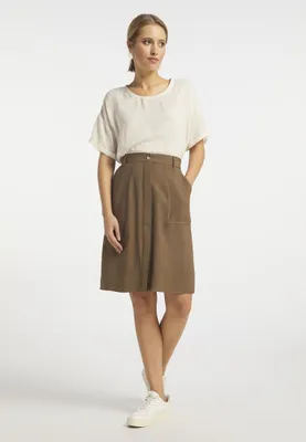 Image de Jupe pour femme SAPORTA - couleur olive, taille L