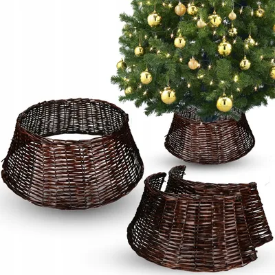 Obrázok produktu pre Obal na stojan na vianočný stromček Vianočný stromček z prútia 70 cm hnedý
