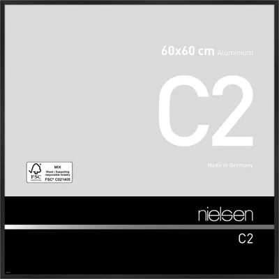 Produktbild von nielsen Aluminium Bilderrahmen C2, 60x60 cm, Struktur Schwarz Matt