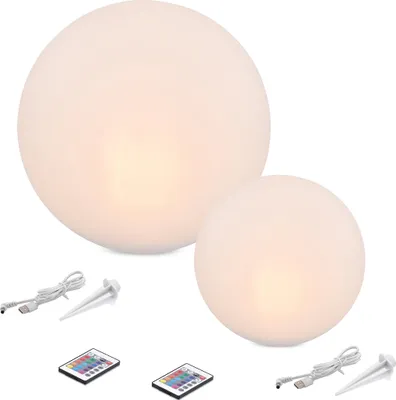Produktbild von esotec Solarkugeln SIENA 2er-Set ⌀=20 und 30 cm LED-Gartenkugel outdoor 102894