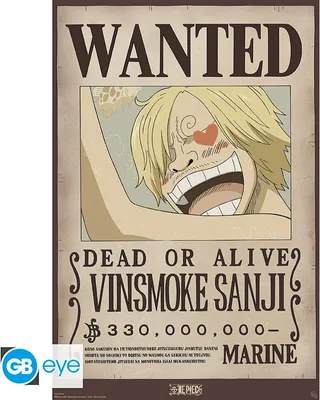 Obrázok produktu pre Plagát One Piece: Hľadaný Sanji (91,5 x 61 cm)