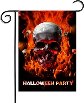 Produktbild von Halloween-Flagge, Halloween-Flagge, Gartenflagge für den Außenbereich, Dekoration für Zuhause und draußen, Dekoration für Halloween-Partys, 30 x 45 cm