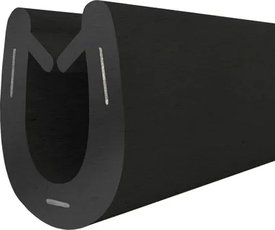 Produktbild von STEIGNER Gummidichtung Kantenschutzprofil T-4 SCHWARZ 9x13mm Gummiprofil, 1 Meter, Fassungsprofil Kantenschutz Keder Kederband U-Profil STAHLEINLAGE