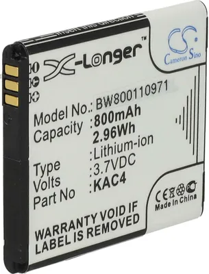 Produktbild von vhbw Akku kompatibel mit Kazam Life C4 Handy Smartphone Telefon (800 mAh, 3,7 V, Li-Ion)
