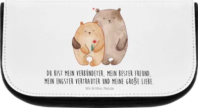 Produktbild von Mr. & Mrs. Panda Kulturbeutel Bären Liebe - Weiß - Geschenk, Organizer, Kuscheln, Kosmetikbeutel, Bär, Waschtasche, Kosmetiktasche, Verknallt, kosmetiktäschchen