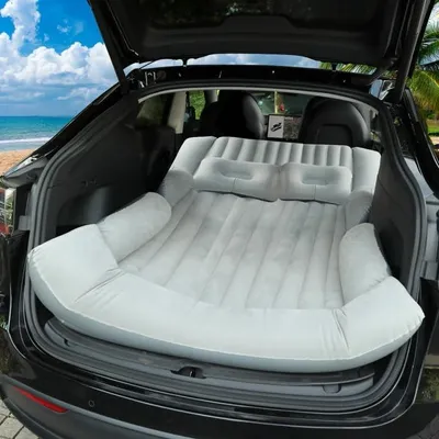 Produktbild von Auto-Luftbett mit 2 Kissen Grau 184x122x15 cm für SUVs