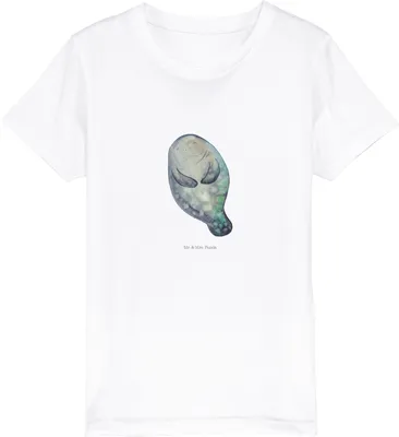 Produktbild von Mr. & Mrs. Panda Kleinkinder T-Shirt Seekuh Happy 12-14 Jahre (152/164) - Weiß - Geschenk, Liebeskummer, Kindershirt, Freundin, Respekt, Achtsamkeit, Meer, Bio Kinder