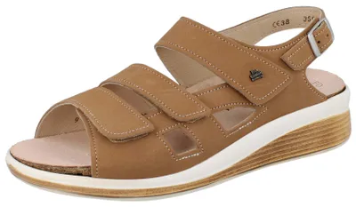 Produktbild von FINN COMFORT FINNCO Pinto Damen Sandale hellbraun Nubukleder - Größe: 38