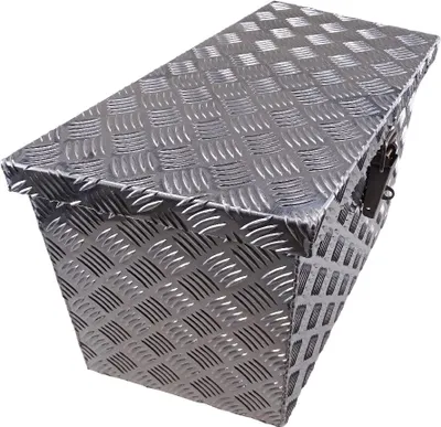 Produktbild von Deichselbox / Staubox aus Aluminium 600/500 x 300 x H360mm V-Form f PKW Anhänger
