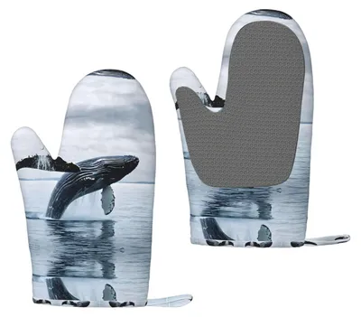 Image de Gants de cuisine en silicone antidérapants avec motif imprimé