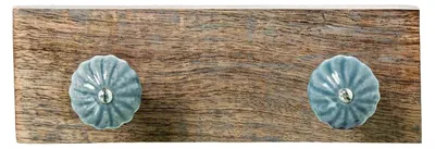Immagine prodotto di Armadio a muro in legno con 2 ganci in Vetroceramica, nei colori naturale e blu, dimensioni 7,5 x 22,5 x 7