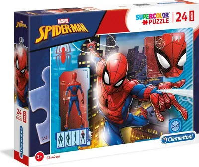 Zdjęcie produktu dla Clementoni Puzzle Maxi Marvel Spiderman 24 elementy - Oficjalny Produkt Premium