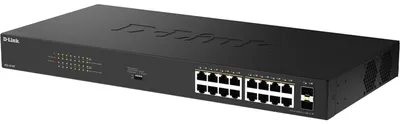 Productafbeelding van D-Link DGS-1018P/E 18-poorts PoE+ switch