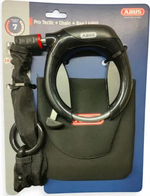 Produktbild von Abus Rahmenschloss Set ProTectic 4960 NR BK inkl. Kette 6KS/85cm & Bag