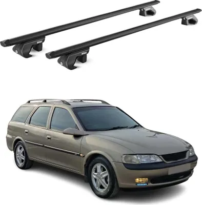 Image de Barres de toit transversales pour Opel Vectra B Break 1996-2003 Noir 2x ABE