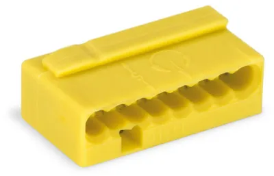 Immagine prodotto di 50 pezzi Morsetto di connessione senza viti giallo 8x0,6-0,8qmm - Connettore per inserimento cavi 243-508