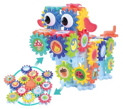 Imagen del producto de Playgo: Taller de manualidades con engranajes - 130 piezas.