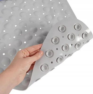 Produktbild von Sepio Badewannenmatte Grau 54x54 cm, Duschmatte rutschfest, Antirutschmatte Badewanne, Duschmatte, Rutschmatte Badewanne, Bathroom Mat