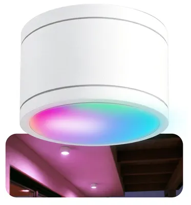 Produktbild von SSC-LUXon CELI-WX Deckenspot Aufbauspot - Badezimmerlampe inkl. GX53 Smart Home kompatibel mit Alexa, Siri & Google - LED Downlight WLAN RGB