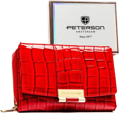 Obrázok produktu pre Peterson dámska peňaženka RFID červená 14,5 cm