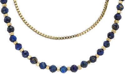 Immagine prodotto di Fossil JA7247710 Damen Collier Messing Oro blau