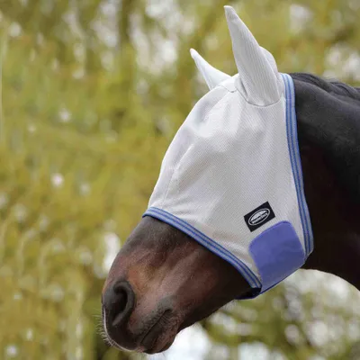 Produktbild von Weatherbeeta Comfitec Airflow Fliegenmaske - grey/blue/grey