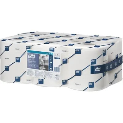 Immagine prodotto di Rotolo di pulizia multiuso TORK Reflex, 1 velo, bianco, 113,9 m di salviette di carta, tessuto, perforato, goffrato, ideale per - 6 pezzi (473412)