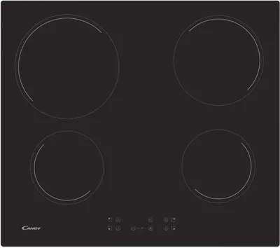 Image de Table de cuisson vitrocéramique 4 feux 6500w noir - Candy - CC64CH -