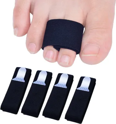 Produktbild von 4 Zehenbandage für kleiner zeh gebrochen, Hammerzehen Zeh Schiene für Hammerzeh, Zeh Gebrochen Zehenkissen