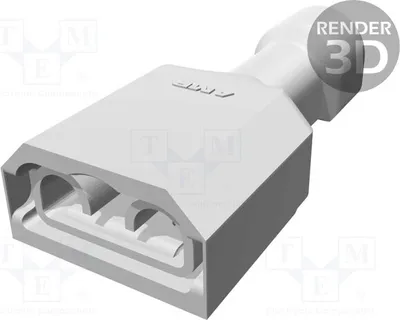 Produktbild von 5x Verbinder: flach 1,31÷2,08mm2 weiblich 0,8mm 6,3mm  isoliert 3-350819-2 Isolierte