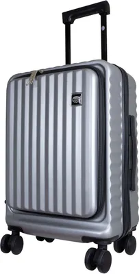Produktbild von Hartschalenkoffer Handgepäck Business Trolley Lissabon Laptopfach 55 cm silber