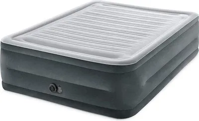 Produktbild von Famanu Luftbett mit Integrierter Pumpe - Selbstaufblasbar - 2 Personen - 152 cm x 203 cm x 56 cm - Grau