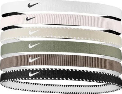 Image de Nike - Bandeau, Flex, Classique (pack de 6) BS5967 (Taille unique) (Blanc/Noir)