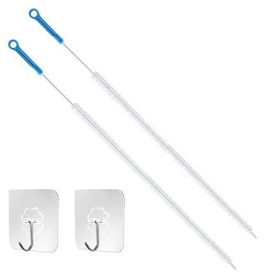 Productafbeelding van Set van 2 Lange Reinigingsborstels met Haken voor Afvoer en Leidingen (71 cm)